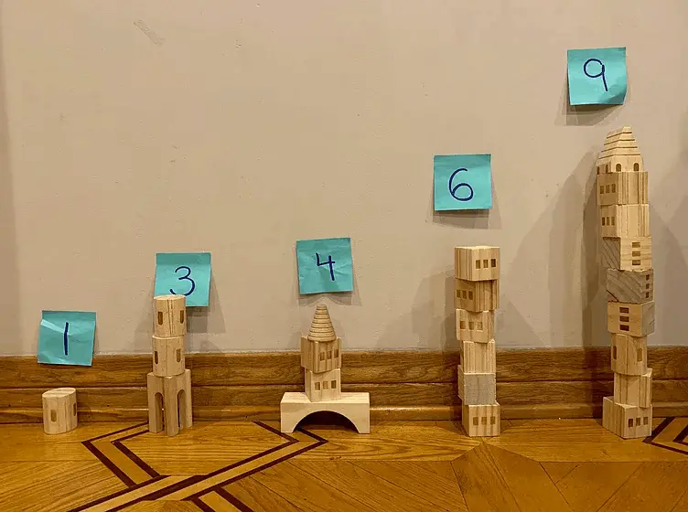 one to one correspondence building activities with blocks