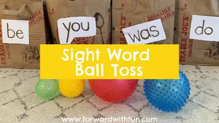 Sight Word Ball toss game