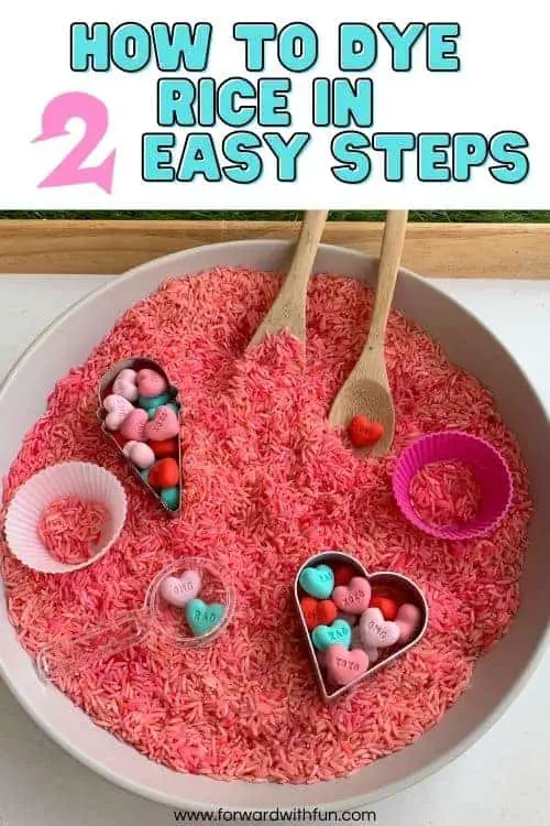 how to dye rice in two easy steps, pink rice