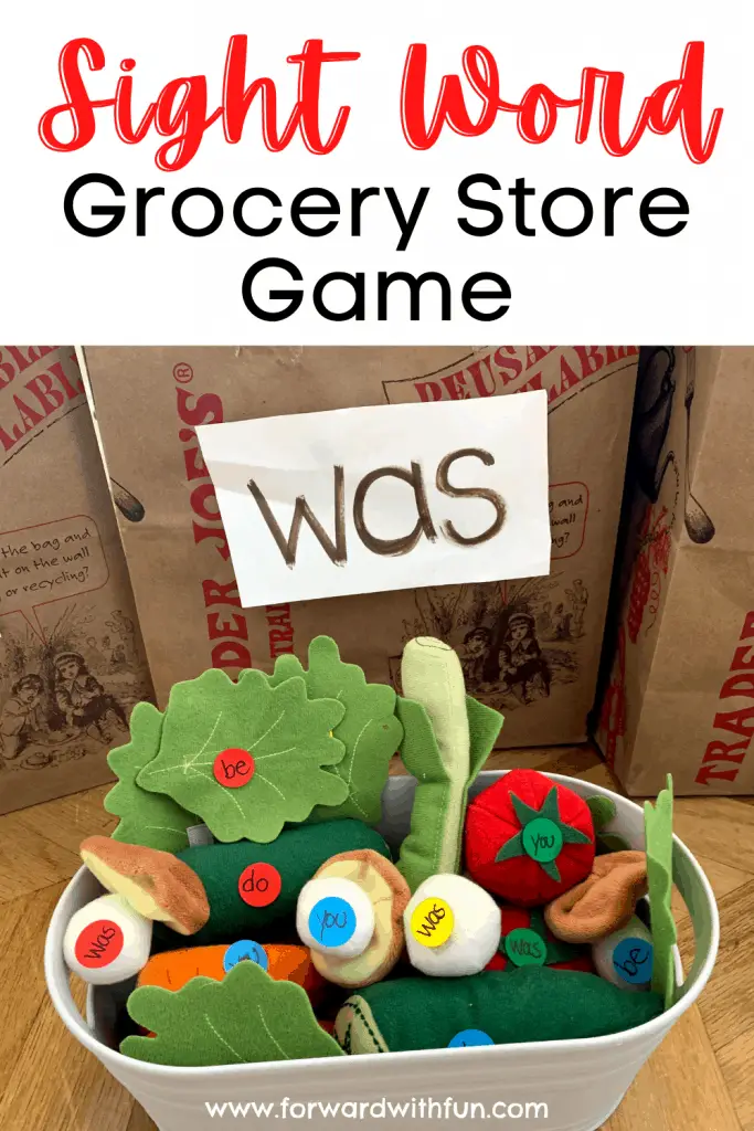 sight word sort grocery themed