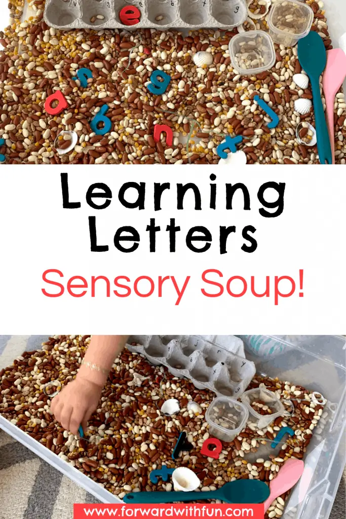 learning letters sensory soup