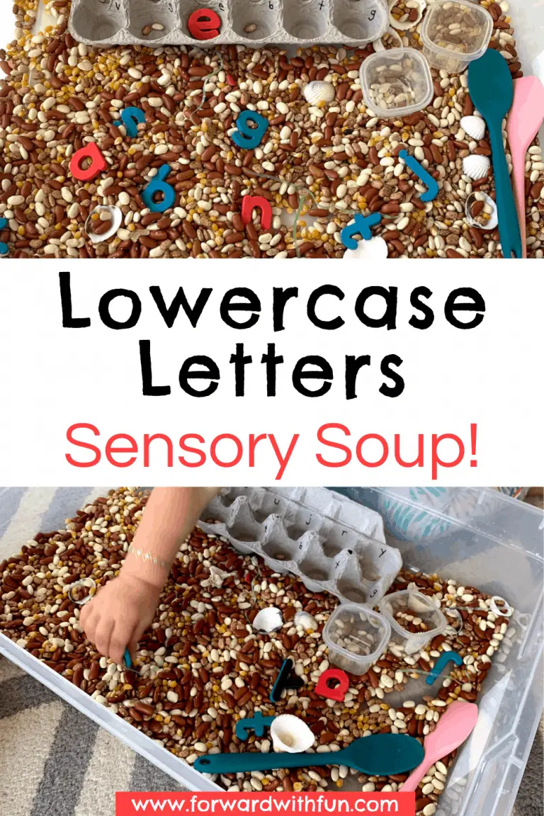 Lowercase Letters Soup: A Sensory Bin - Forward With Fun