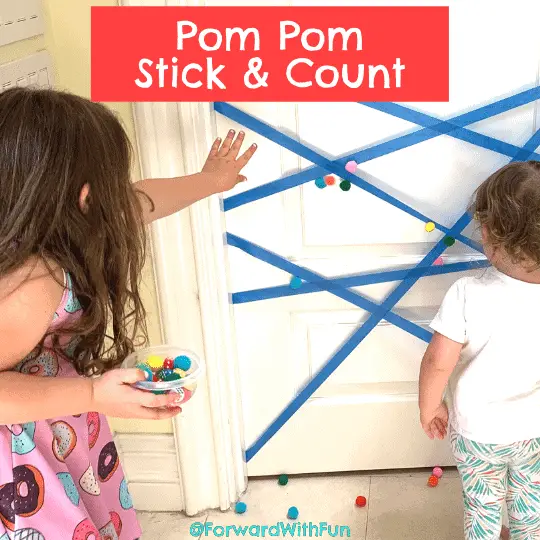pom pom stick and count numbers 1-10 activity