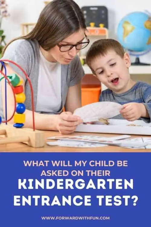 questions asked on the kindergarten entrance test