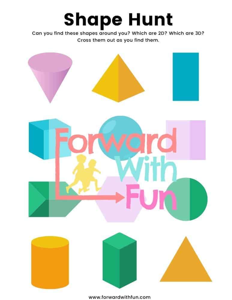 3d shapes worksheet kindergarten