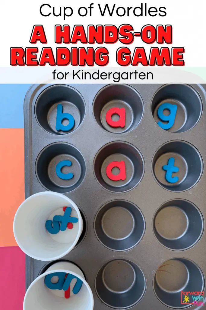 spelling cvc words independently using muffin pan