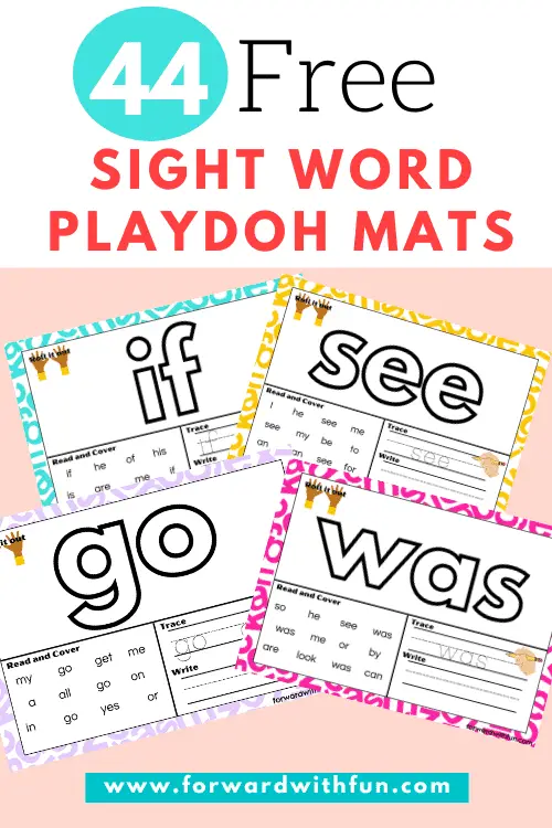 free sight word playdough mats