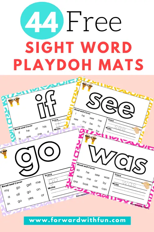 Sight Word Play Dough Mats - Kindergarten Mom