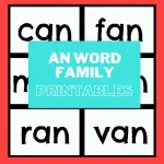AN Word Family Printables and Activities
