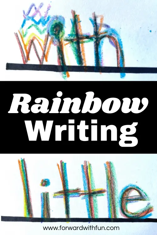 tracing version of rainbow writing