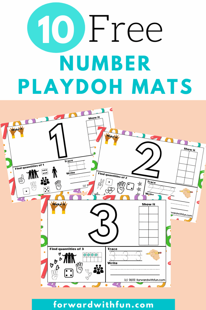 free number playdoh mats pin 1-10