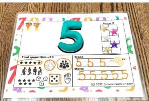 number 5 sample number mat