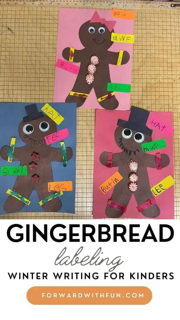 winter writing in kindergarten gingerbread project