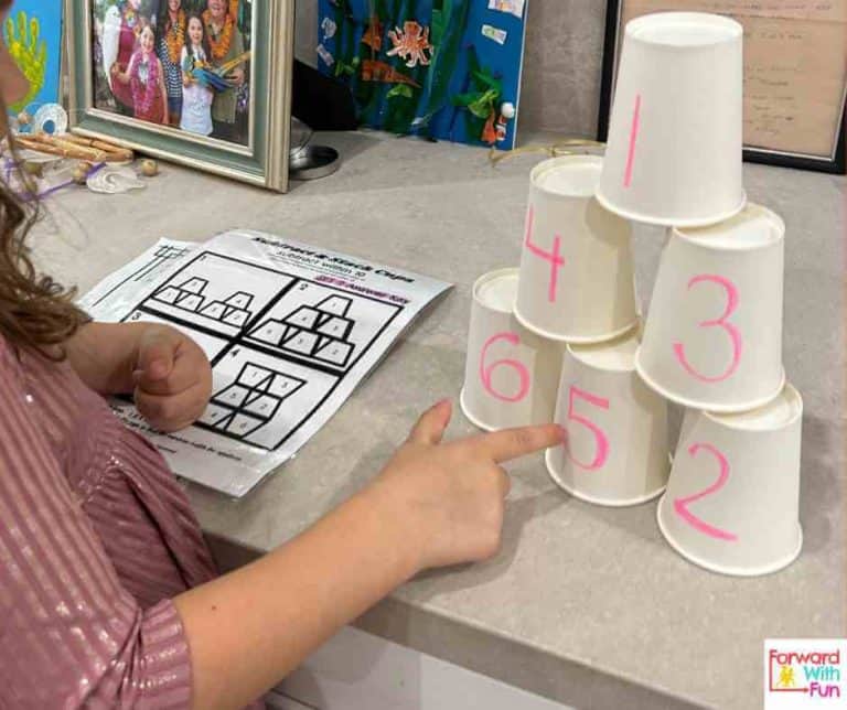 Epic Subtraction Fact Fluency Cup Stacking Challenge
