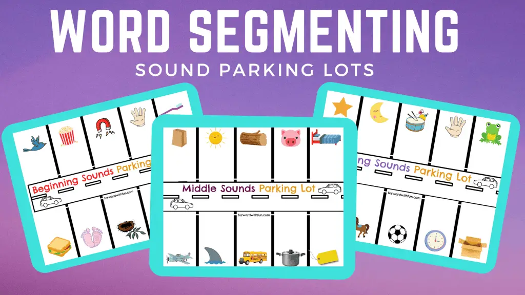 samples of sound parking lots that teach word segmenting in a fun easy way!