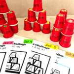 Cup Stacking Consonant Blends Activities for a First Grade Frenzy
