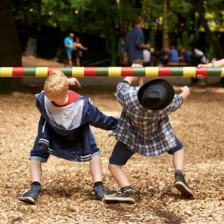 similar to hot potato, limbo involves music but is more gross motor