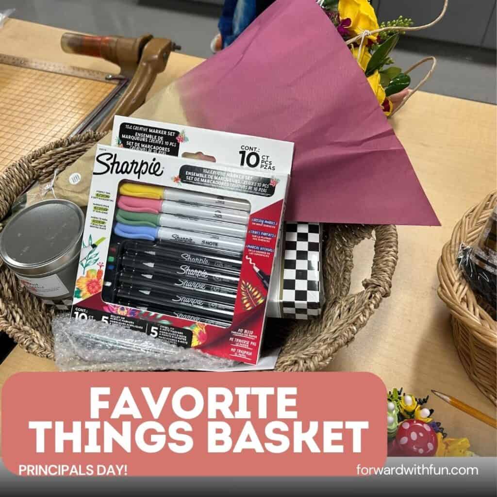 a basket full of goodies for principal appreciation day