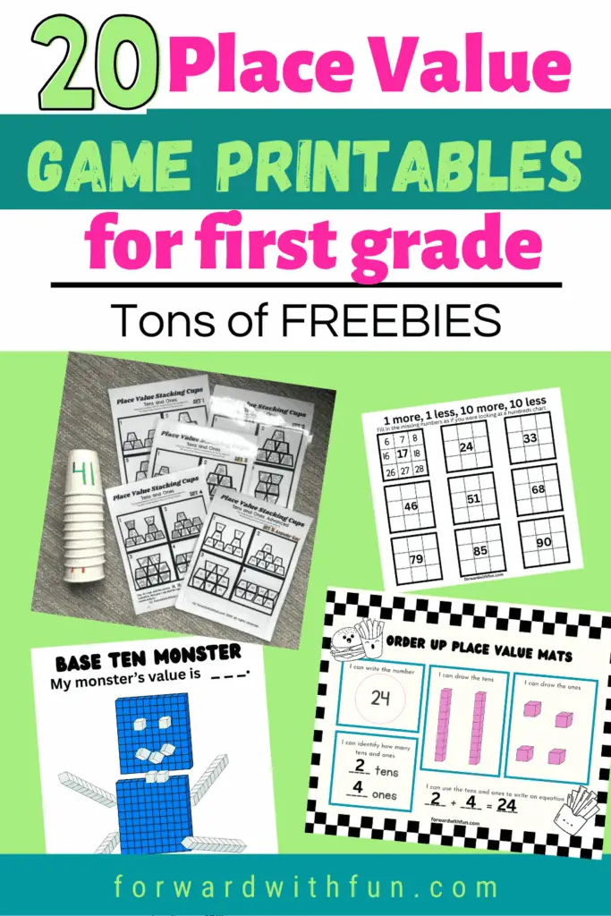 20 place value printables for first grade  