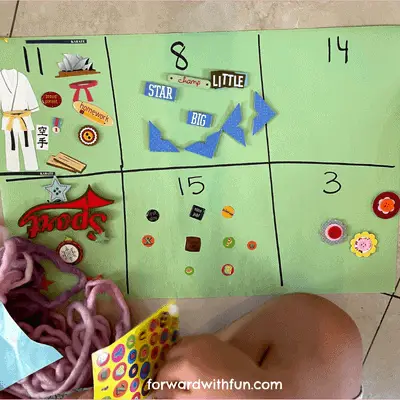 one to one correspondence sticker matching activity for kindergarten