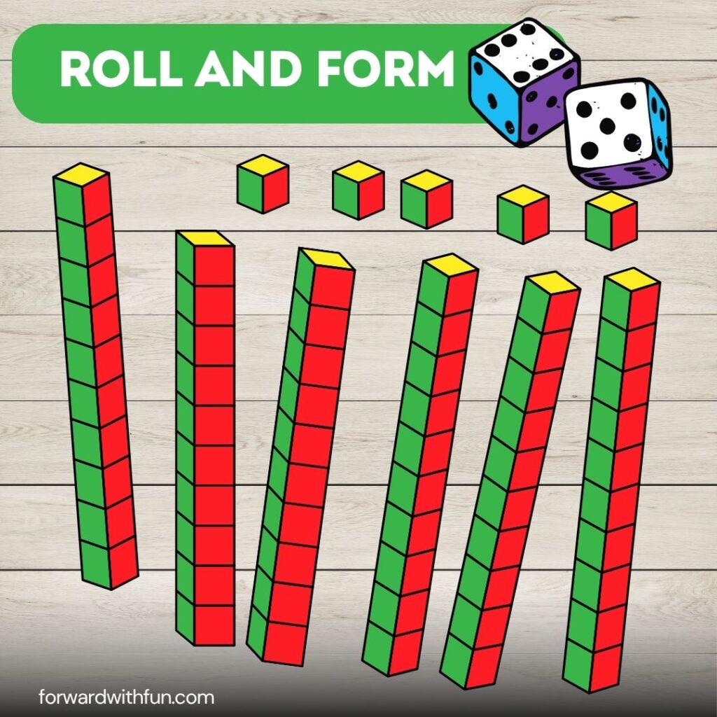roll and form place value games with printable