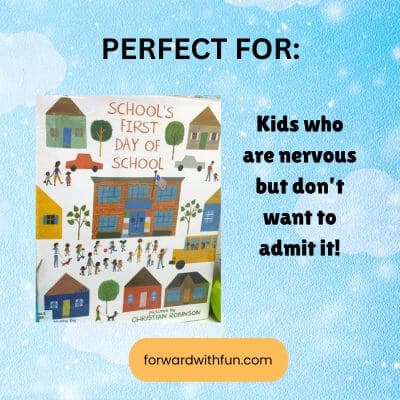 school is the main character as they're nervous for their first day of school