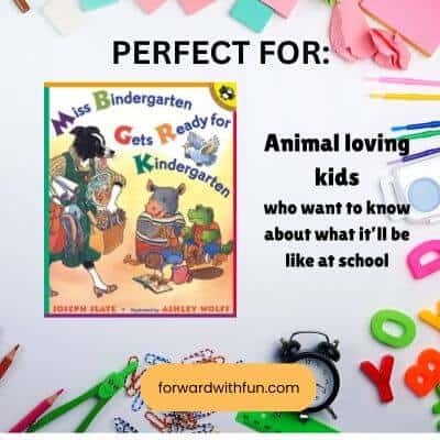 all the characters are animals who are starting their first day of school in this silly sweet story