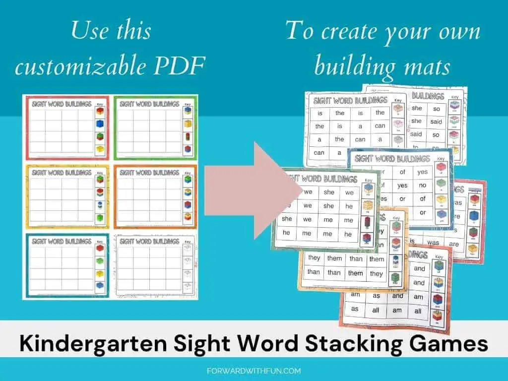 how to customize your sight word games to fit your kindergarten needs perfectly!